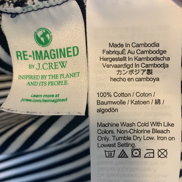 J. Crew stripes Pique Polo Medium EUC - Picture 4 of 4